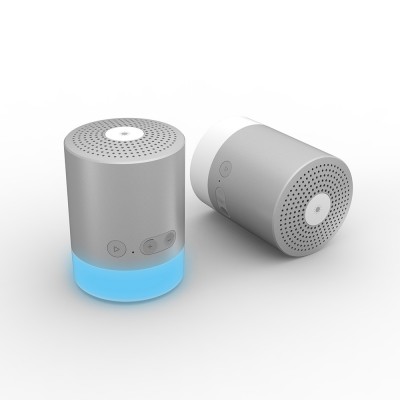 High Quality Round Mini Wireless Portable Bluetooth Speaker with Colorful Light Changing